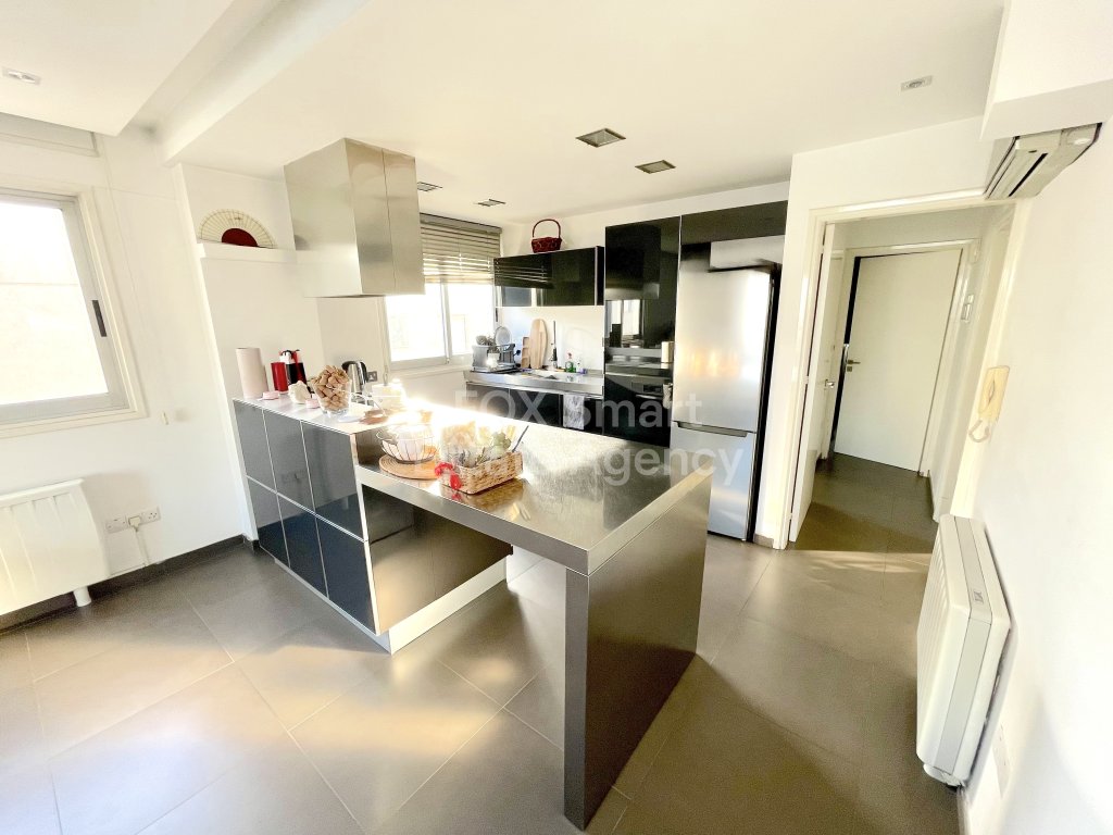 Modern top floor furnished 2-Bedroom Apartment with Huge Balcony in Egkomi near European University.