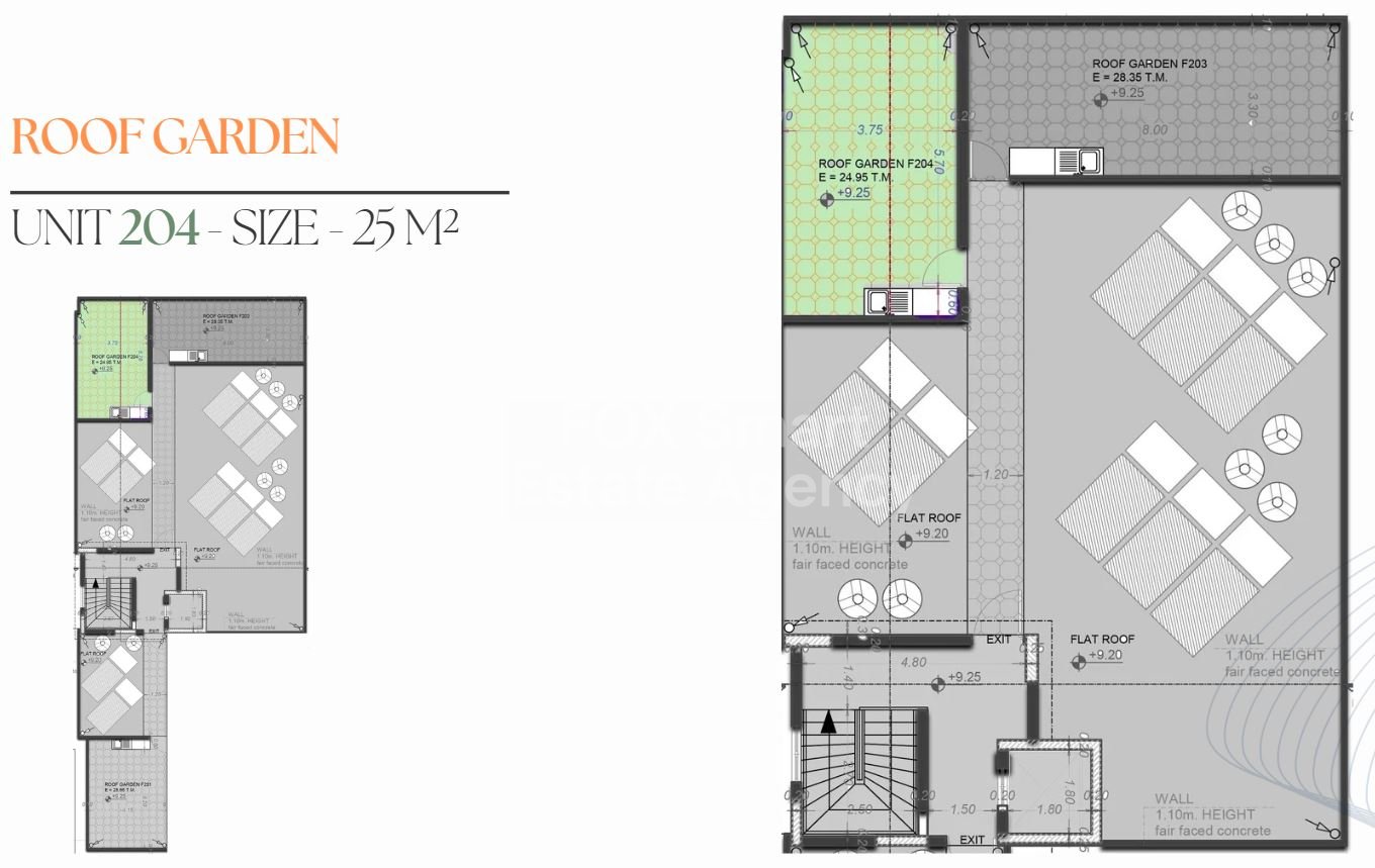 1 Bedroom Top Floor Apartment with Roof Garden in Kiti, Larnaca
