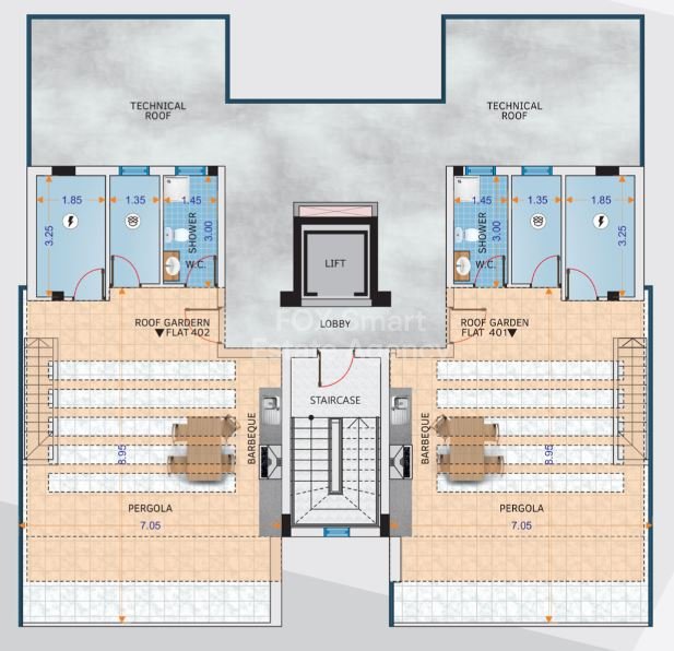2 Bedroom Penthouse with Roof Garden, Era area, Larnaca