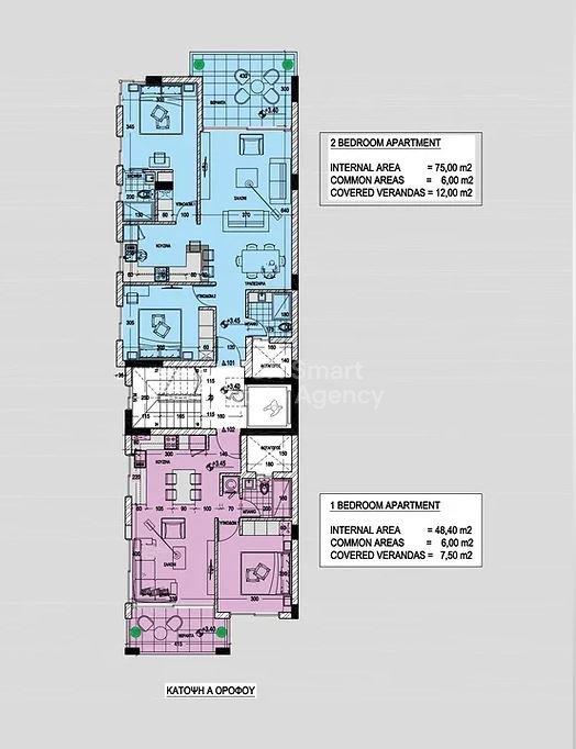 2 Bedroom Duplex Penthouse with Private Roof Garden