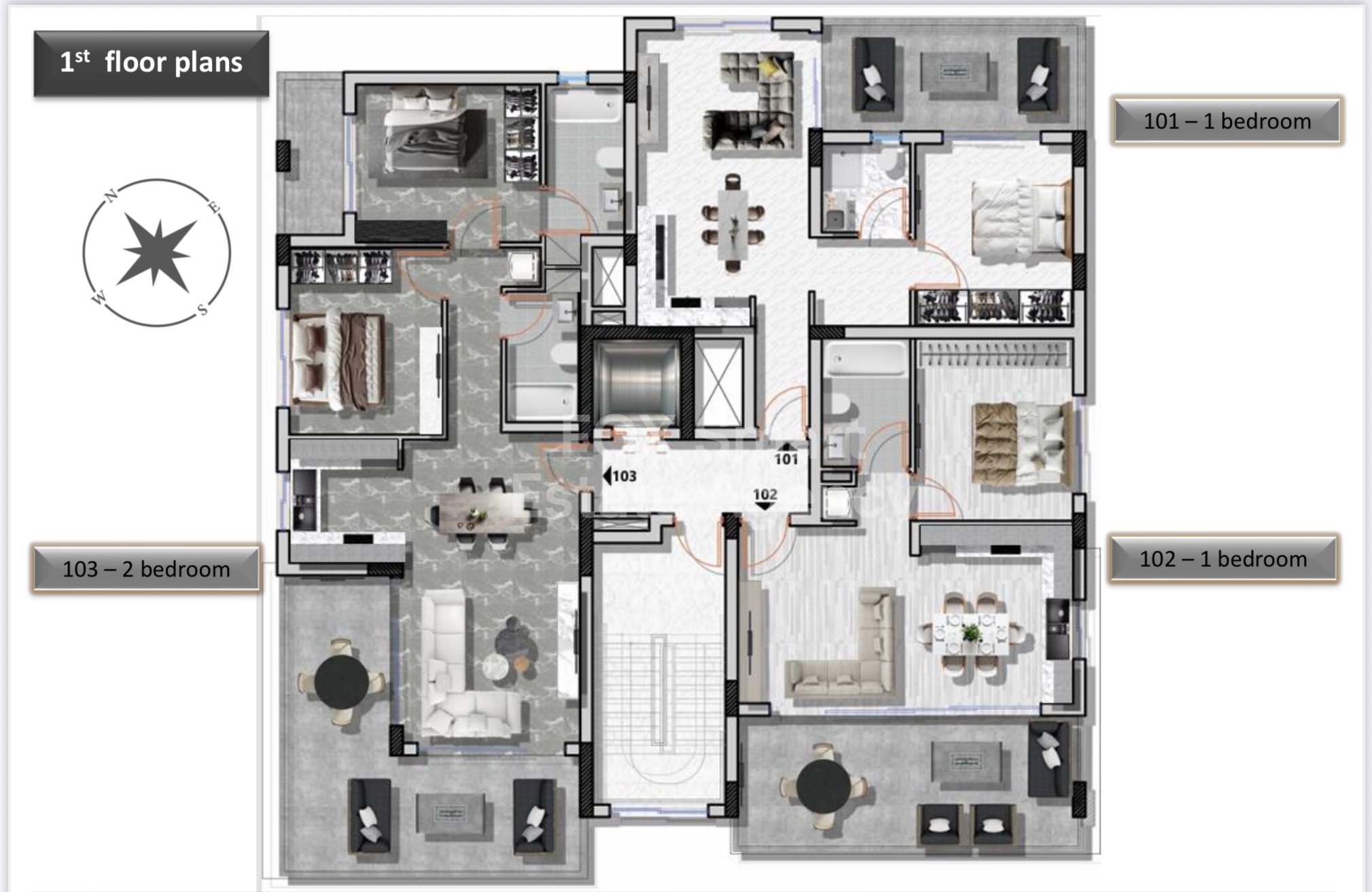 One-bedroom apartment for sale in Aradippou.