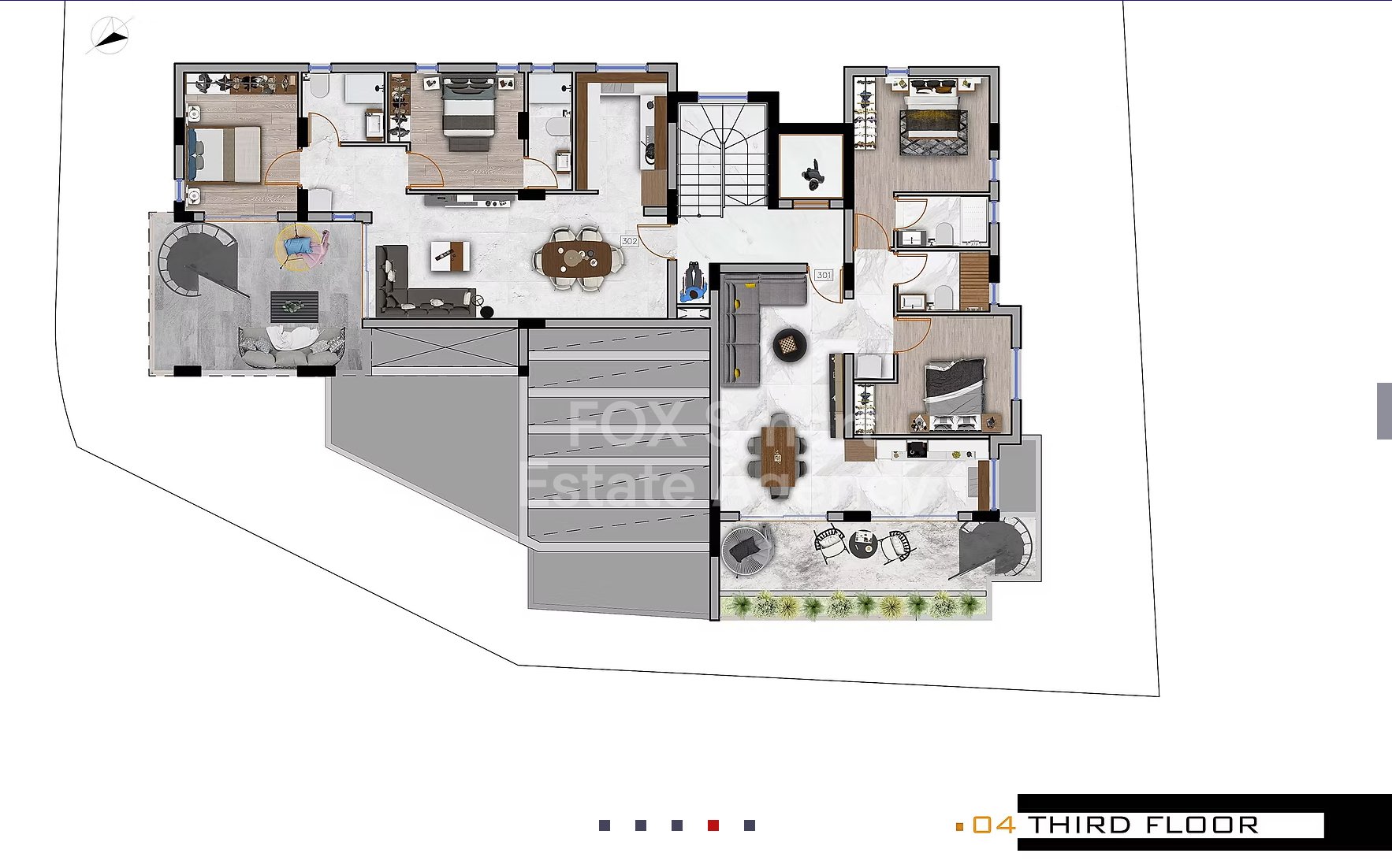 Two-bedroom penthouse apartment for sale in Aradippou area,Larnaca.