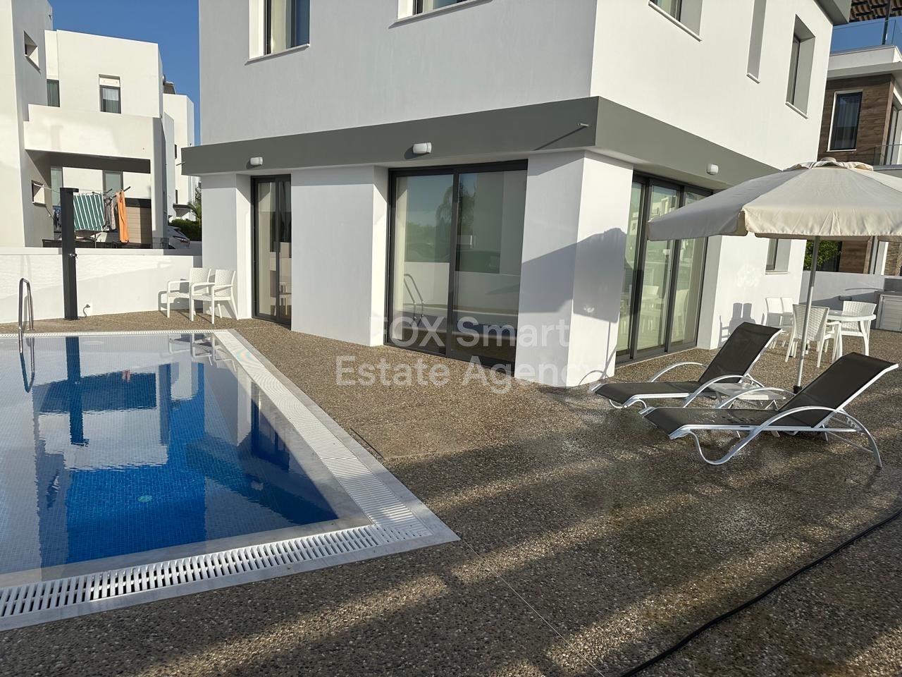 FOR LONG TERM RENTAL.. 3 BEDROOM WITH SEA VIEW, AND ROOFTOP, KAPARRIS, FAMAGUSTA