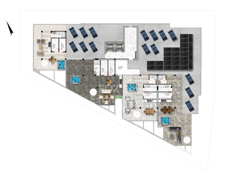 Top floor two bedroom apartment for sale, Livadia.