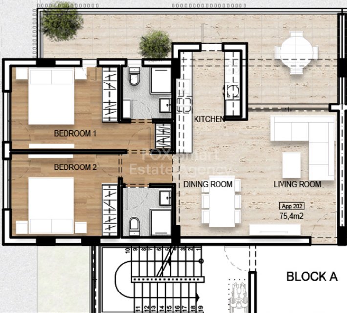 Two-Bedroom apartment for sale in Livadia,Larnaca district.