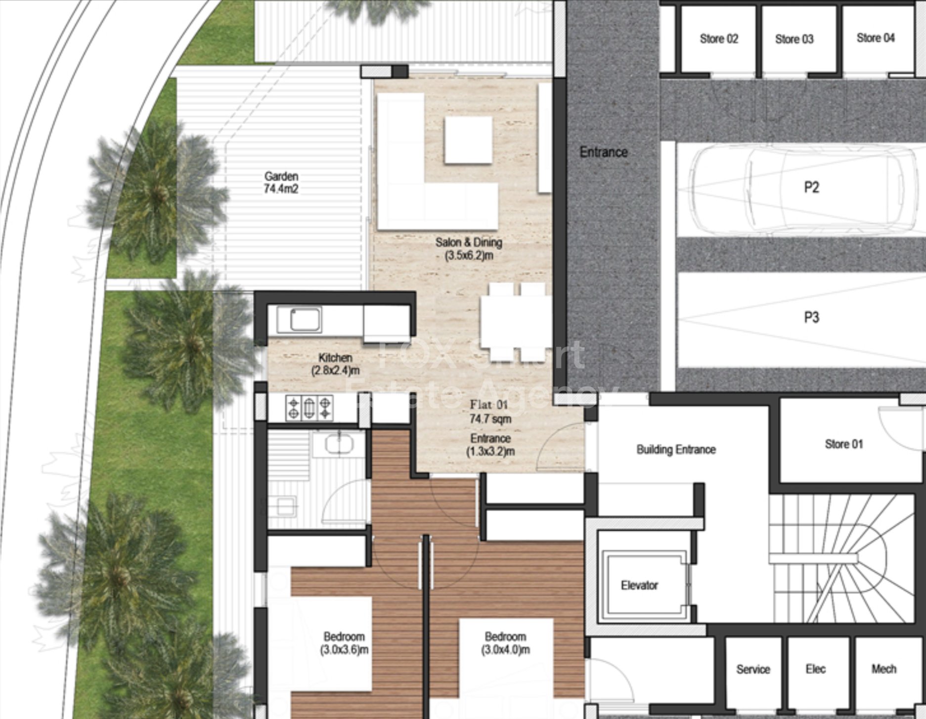 Two-bedroom apartment for sale in Livadia area,Larnaca district.