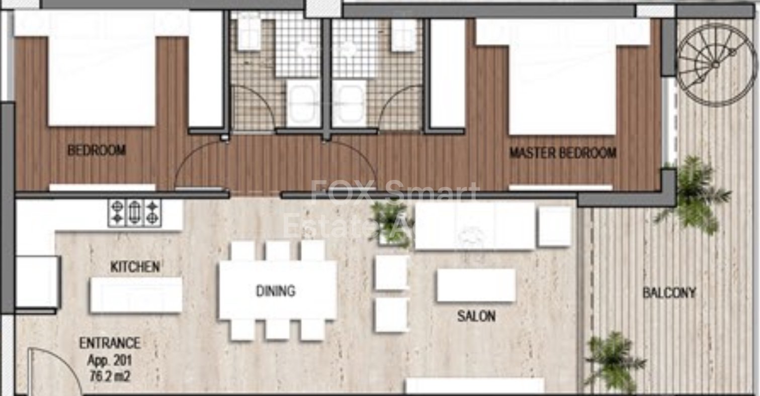 Two-Bedroom Simlex apartment for sale in Livadia area,Larnaca.