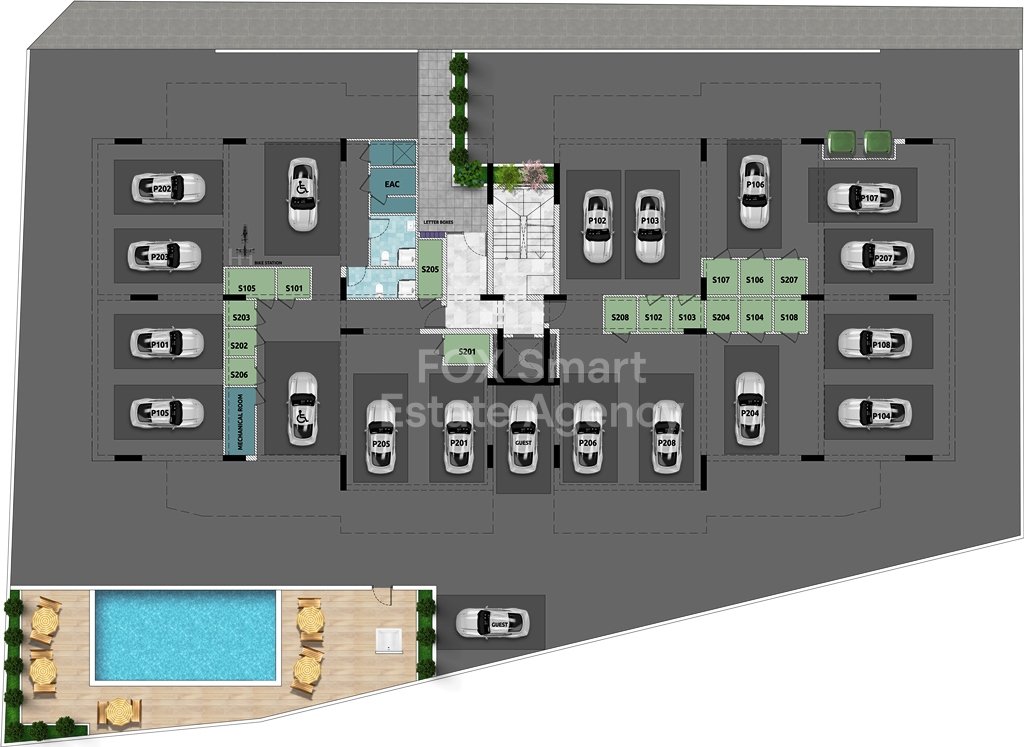 2 Bedroom, With Roof-Garden, Off-Plan Apartment For Sale in Oroklini