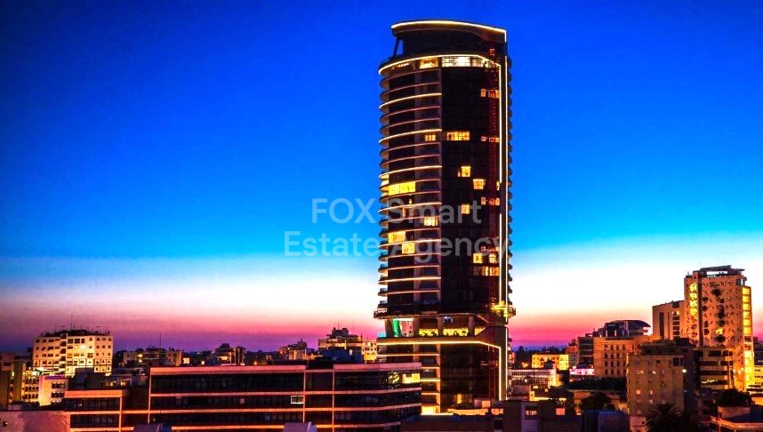 Luxury Furnished 2-Bedroom Apartment 125sqm | 16th Floor | Panoramic City & Mountain Views | Central Nicosia