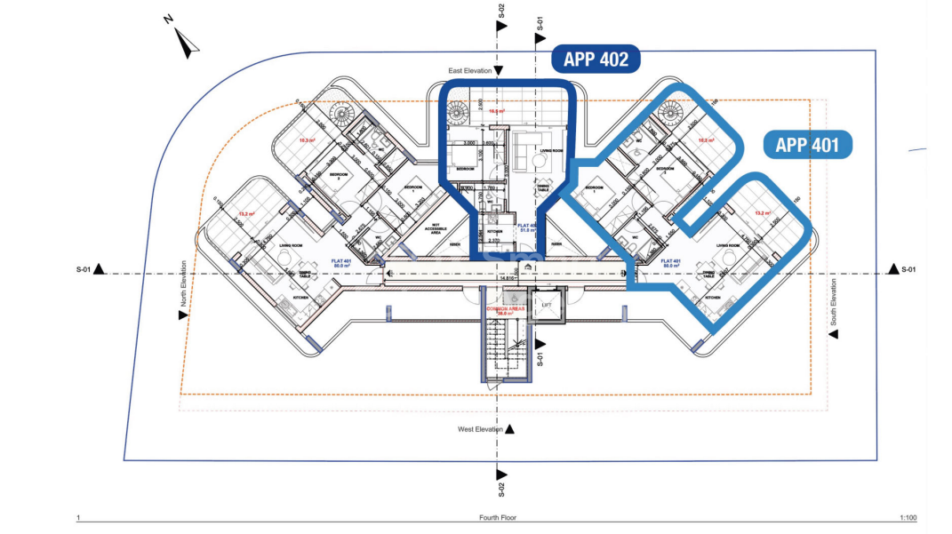 Top floor one bedroom apartment for sale, Livadia.
