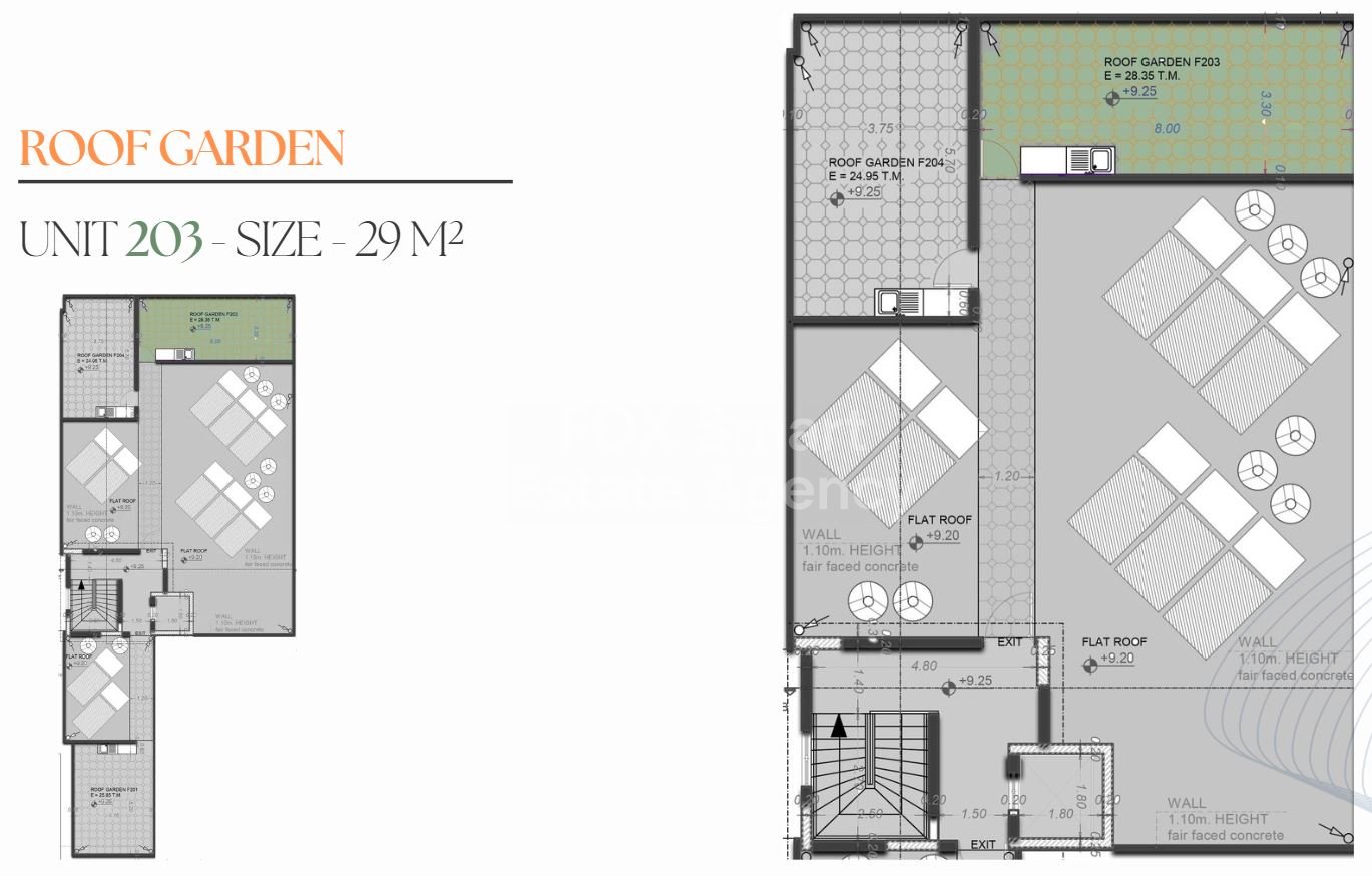 1 Bedroom Top Floor Apartment with Roof Garden in Kiti, Larnaca