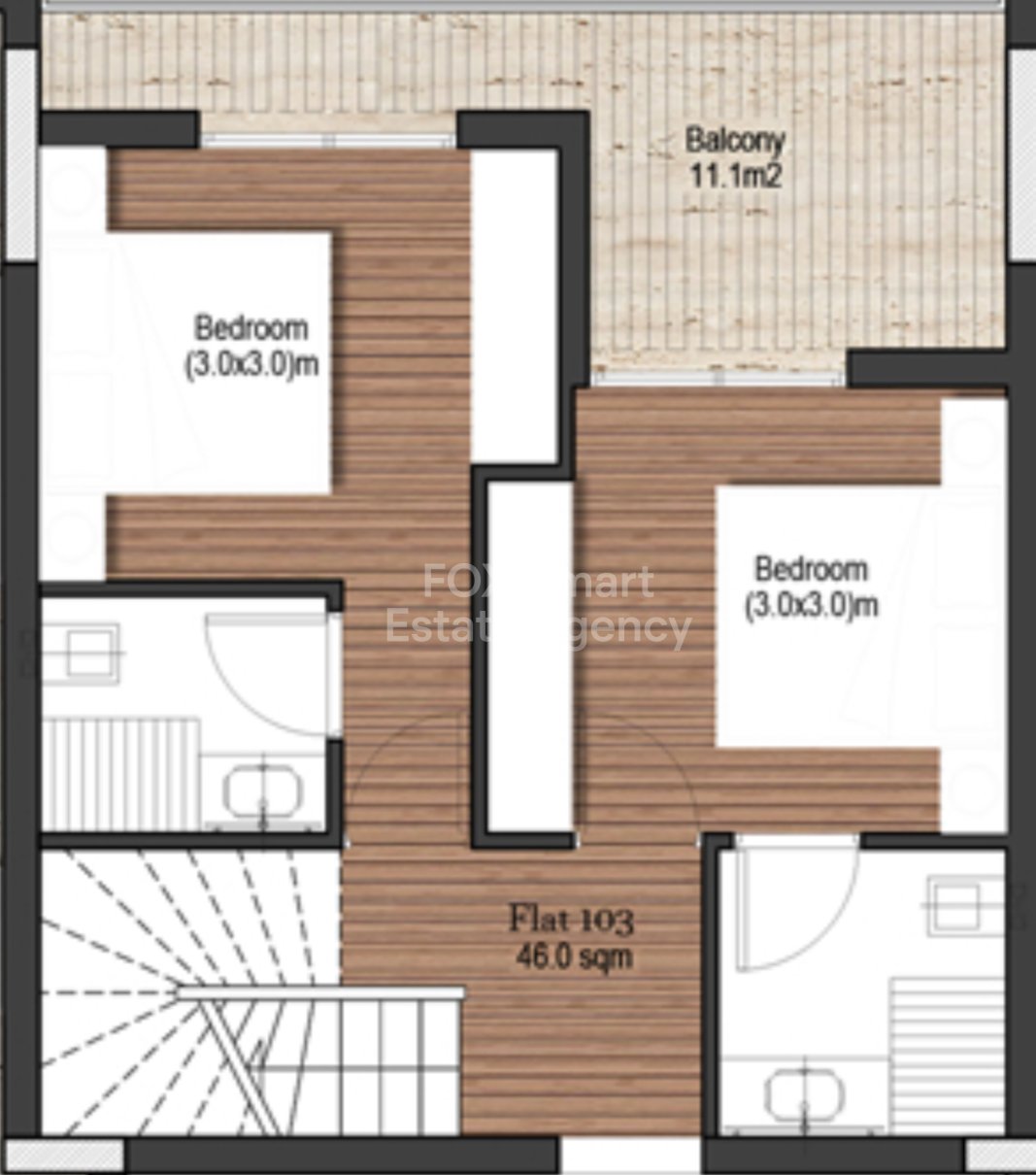 Two-bedroom apartment for sale in Livadia area,Larnaca district.