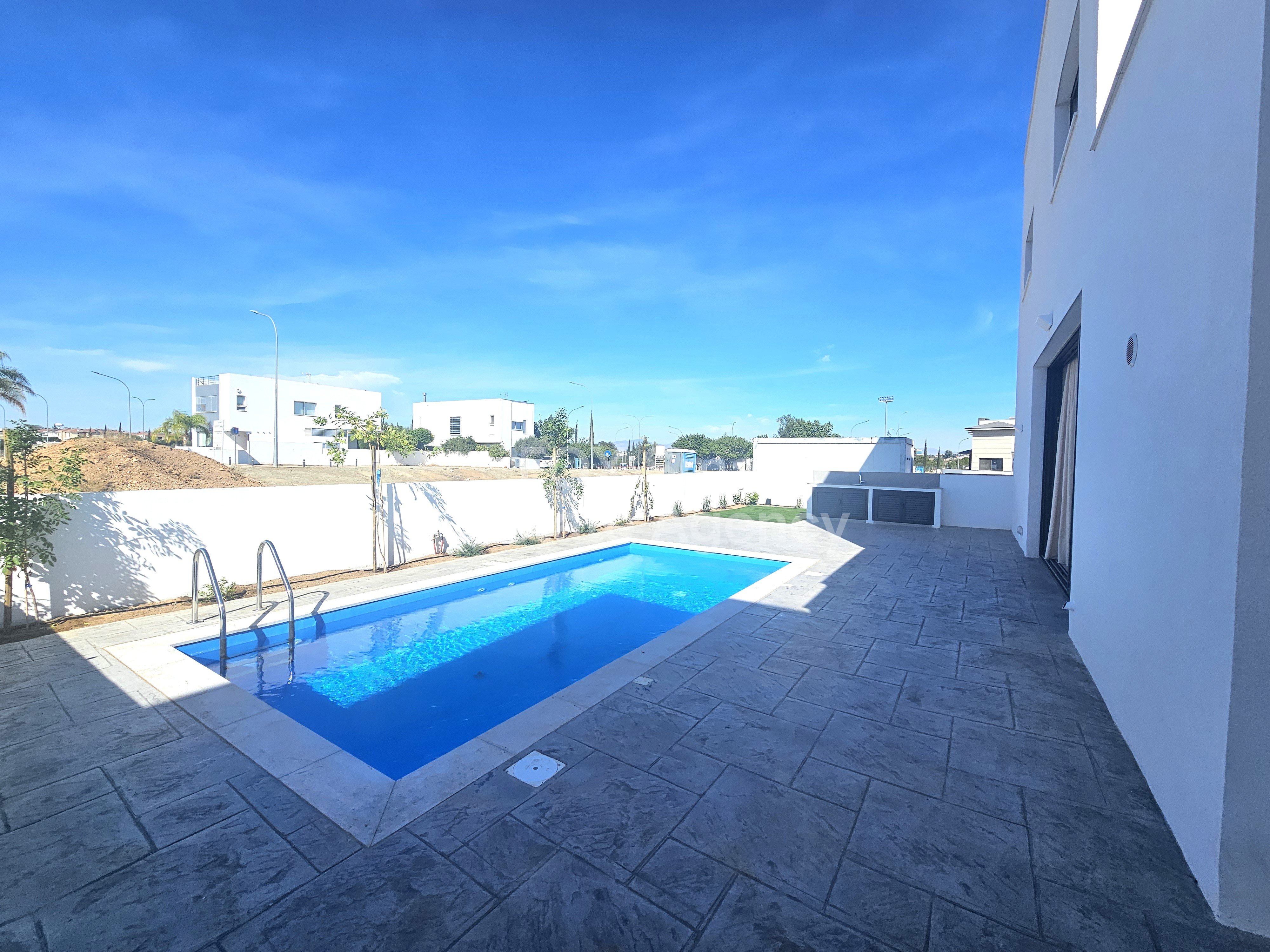 Brand New 4-Bedroom Detached House with Swimming Pool in GSP Area, Strovolos – Nicosia