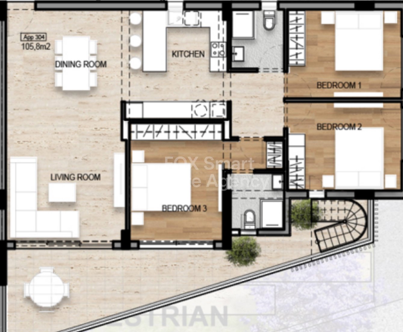 One-bedroom apartment for sale in Livadia,Larnaca district.