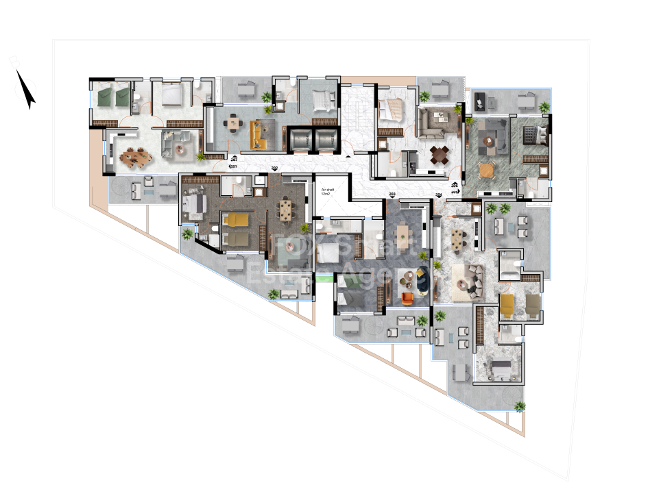 Top floor two bedroom apartment for sale, Livadia.