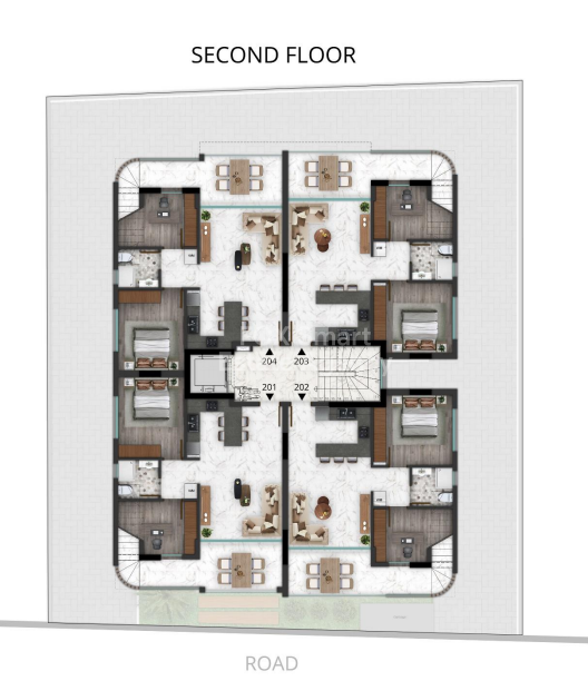 Contemporary 2-Bedroom Penthouse with Rooftop Terrace in Livadia