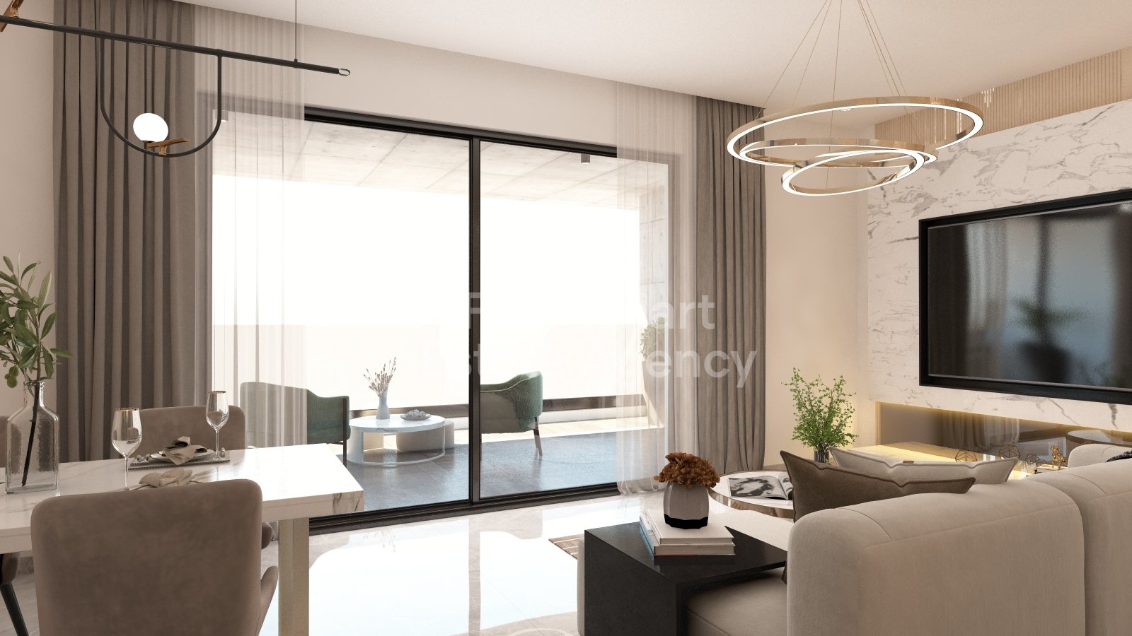 Top floor two bedroom apartment for sale, Livadia.