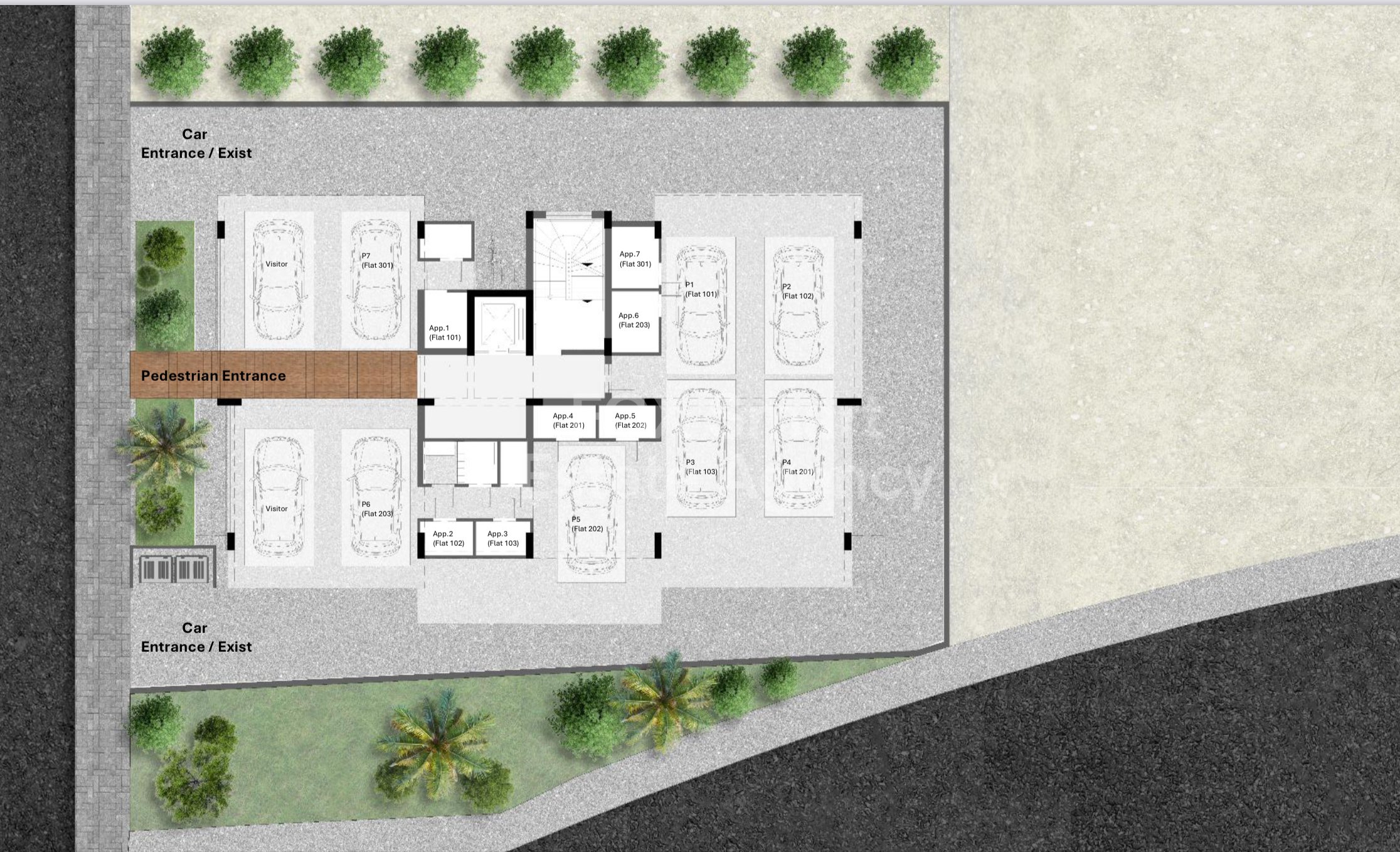 One-Bedroom simplex apartment for sale in Oroklini area,Larnaca.