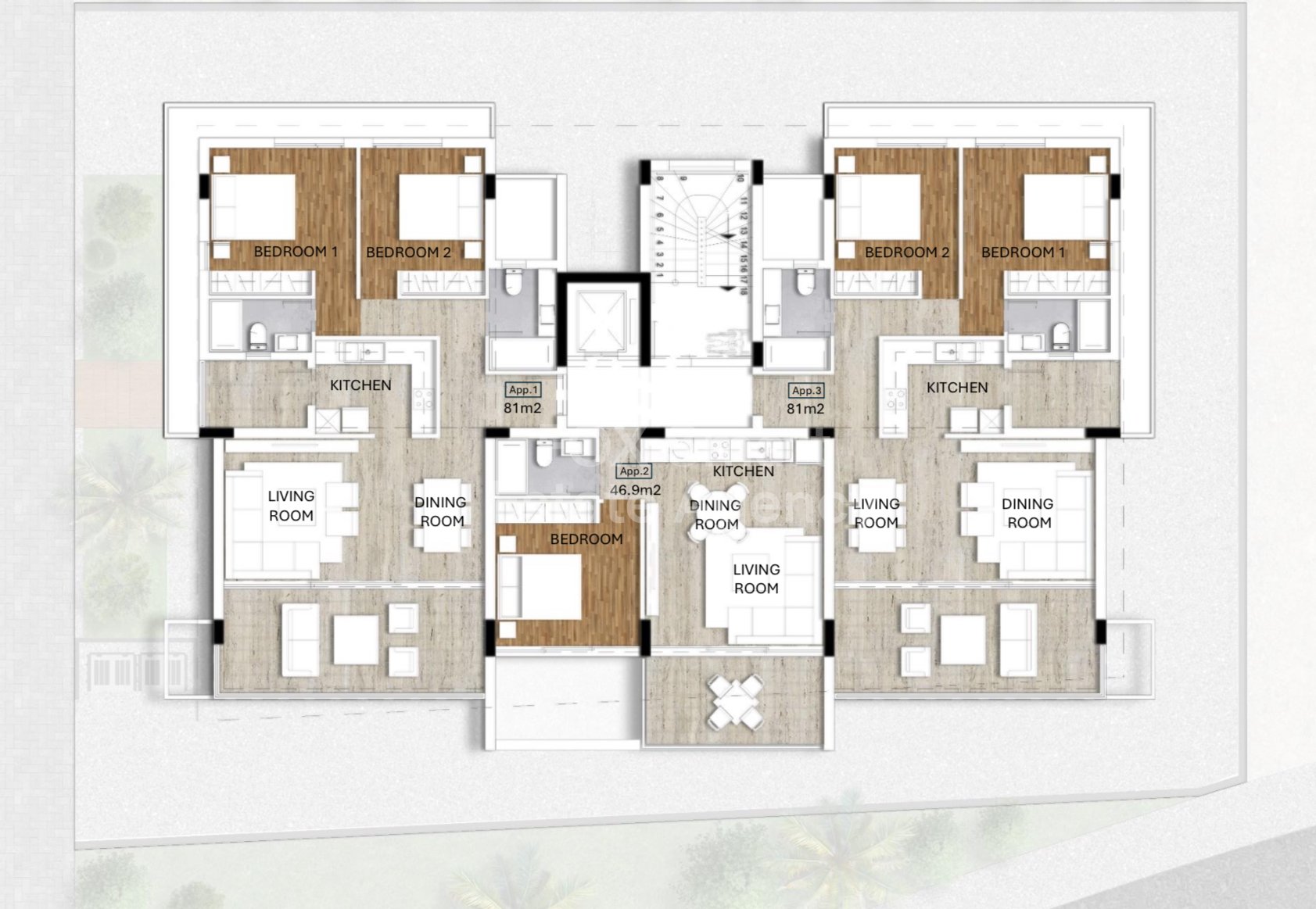 One-Bedroom simplex apartment for sale in Oroklini area,Larnaca.