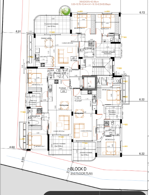 Two bedroom apartment for sale, Mall area.