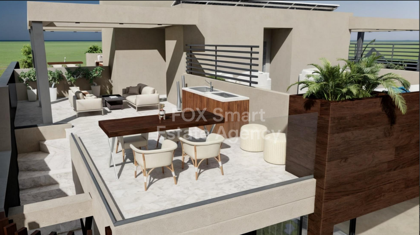 Contemporary 2-Bedroom Penthouse with Rooftop Terrace in Livadia