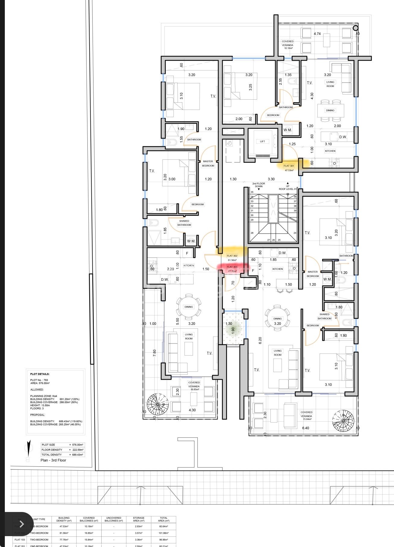 FLAT 101 – 1 Bedroom (First Floor)