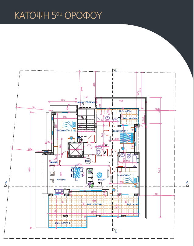 Spacious whole floor three-bedroom Penthouse  for Sale in Latsia, Nicosia
