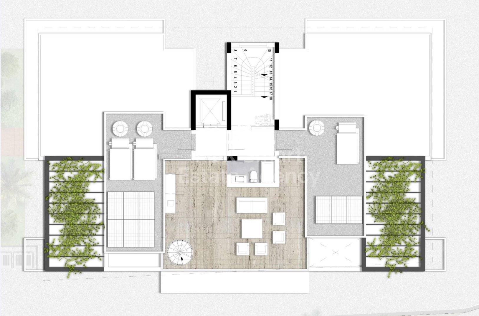 Two- Bedroom penthouse apartment for sale in Oroklini area,Larnaca.